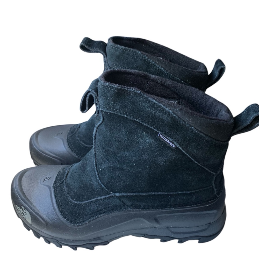 THE NORTH FACE Mens HEAT SEEKER Black Pull On Black Snow Boots 200G Insullation - Picture 2 of 9